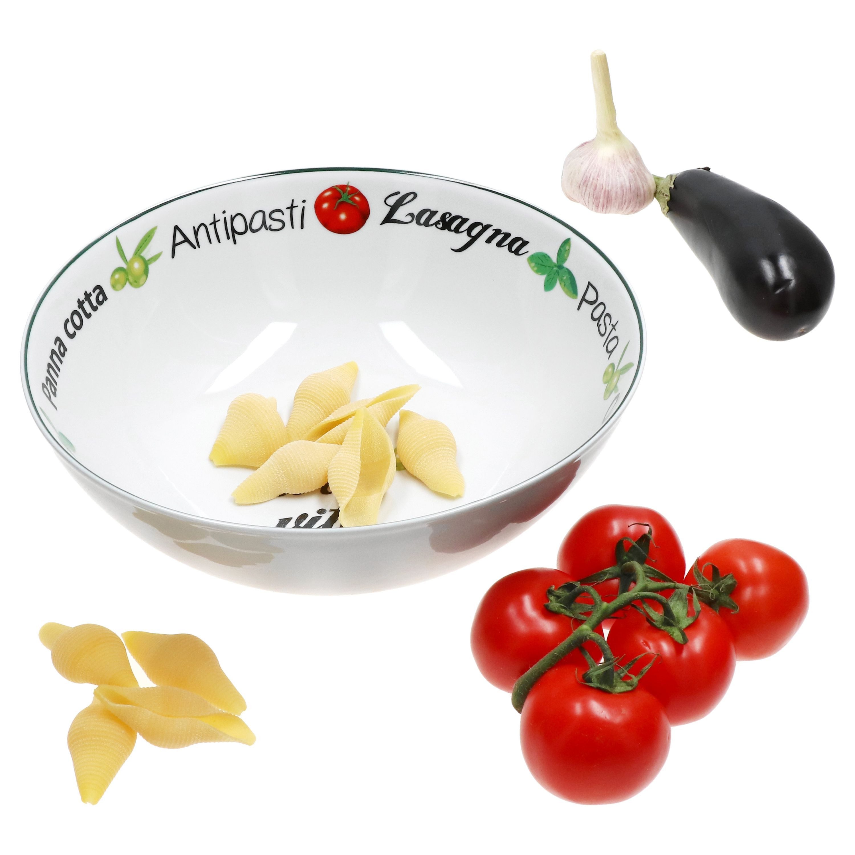 Servierschale Pastaschale Ø 29,5cm 3L Porzellan mit Motiv große Schüssel