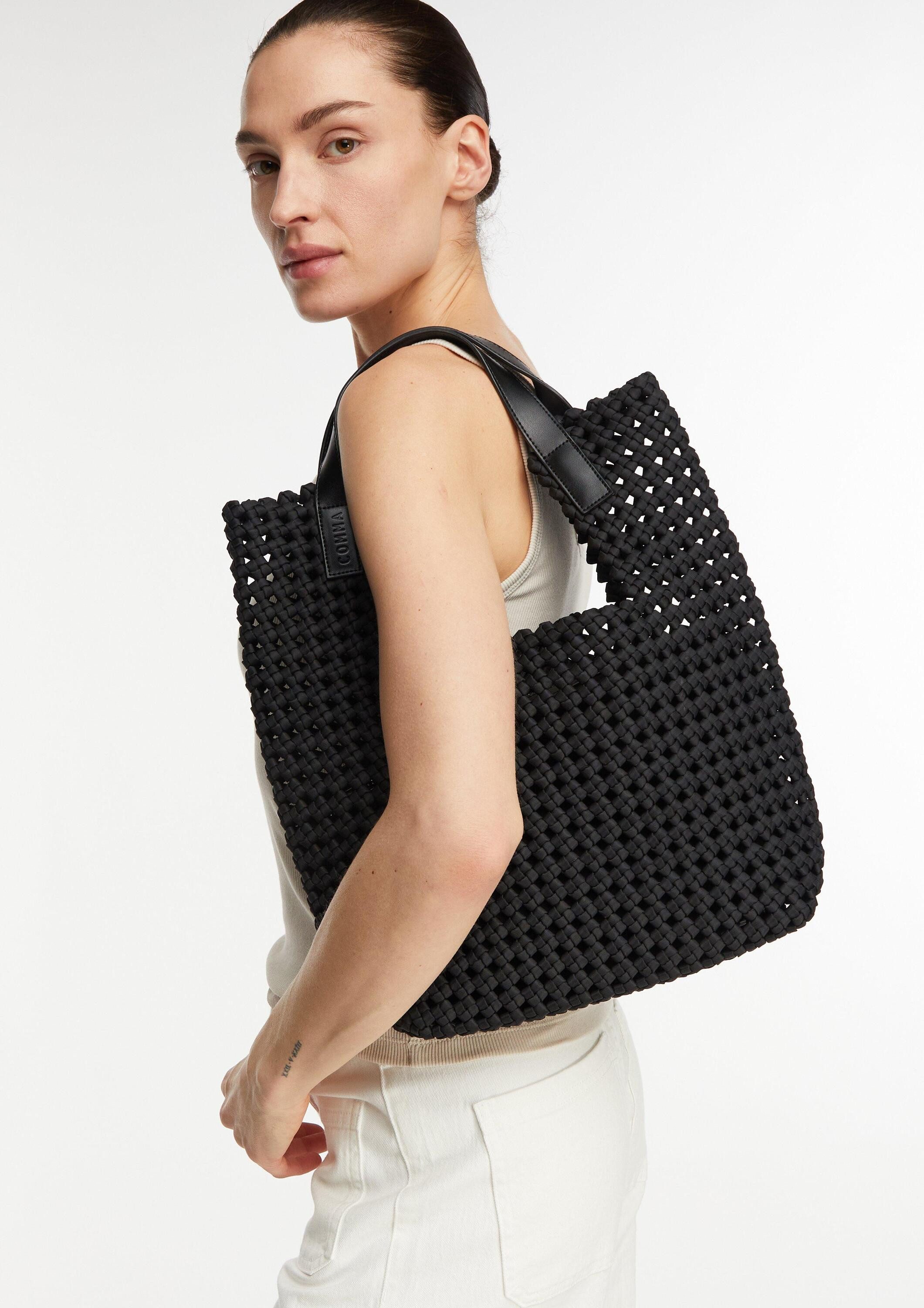 comma Handtasche Tasche, Flecht-Tasche mit Netzoptik günstig online kaufen