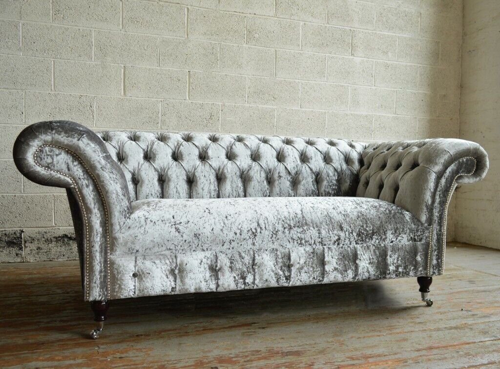 JVmoebel Sofa Design Chestefield Polster Edle Textil Wohnzimmer Klassische