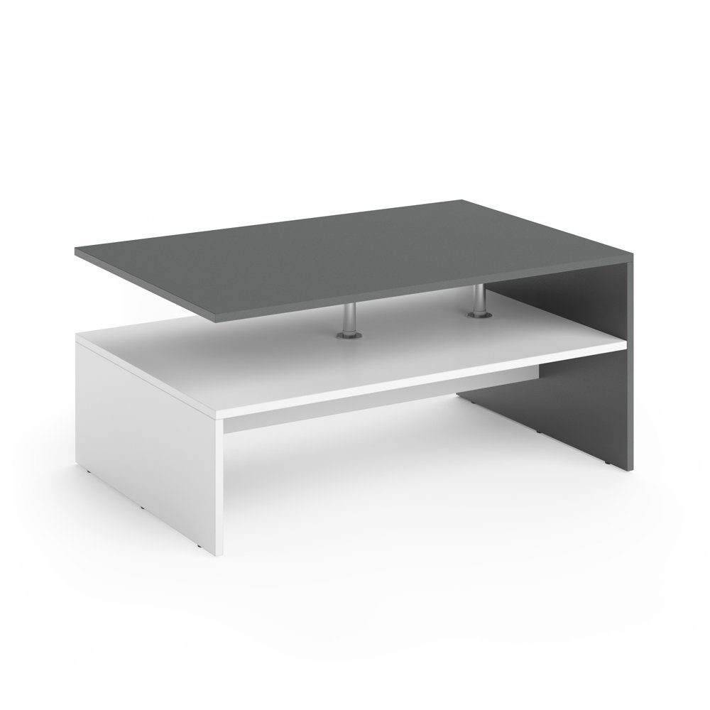 Vicco Couchtisch Amato, Anthrazit/Weiß, 90 x günstig online kaufen