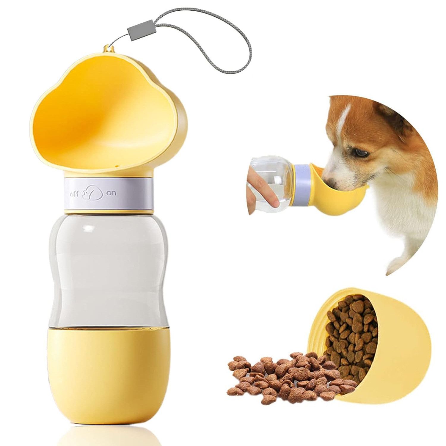 Reisenapf Outdoor Haustier-Wasser- und Futterschale Gelb