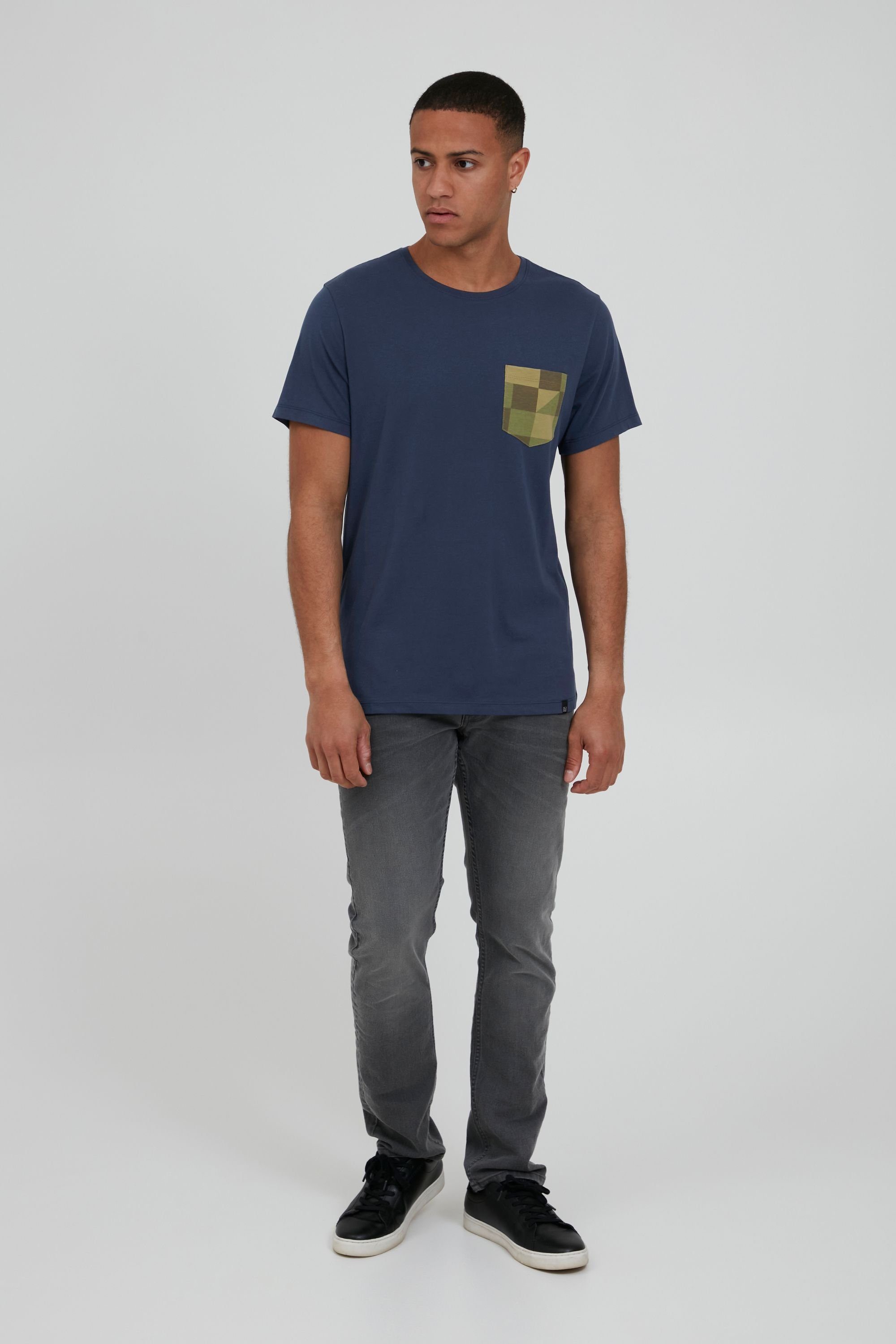 Blend T-Shirt BHAmilo (1-tlg) T-Shirt mit bunter Brusttasche