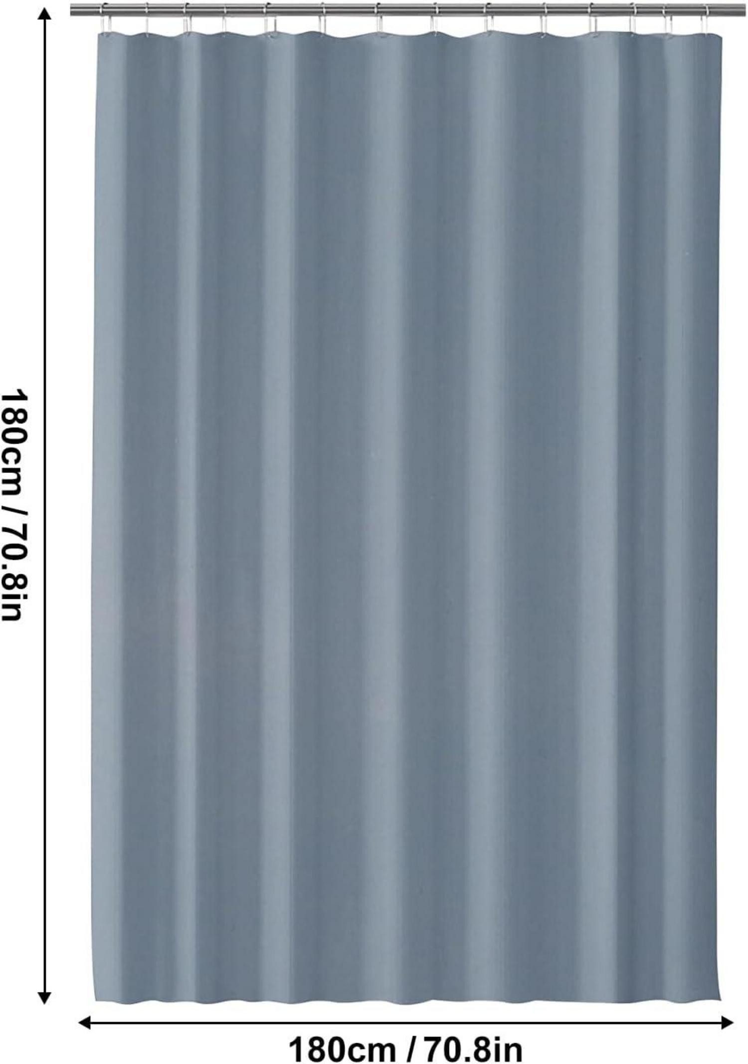 LUKDUNG Duschvorhang Duschvorhang 180x180 Blau Anti-schimmel günstig online kaufen