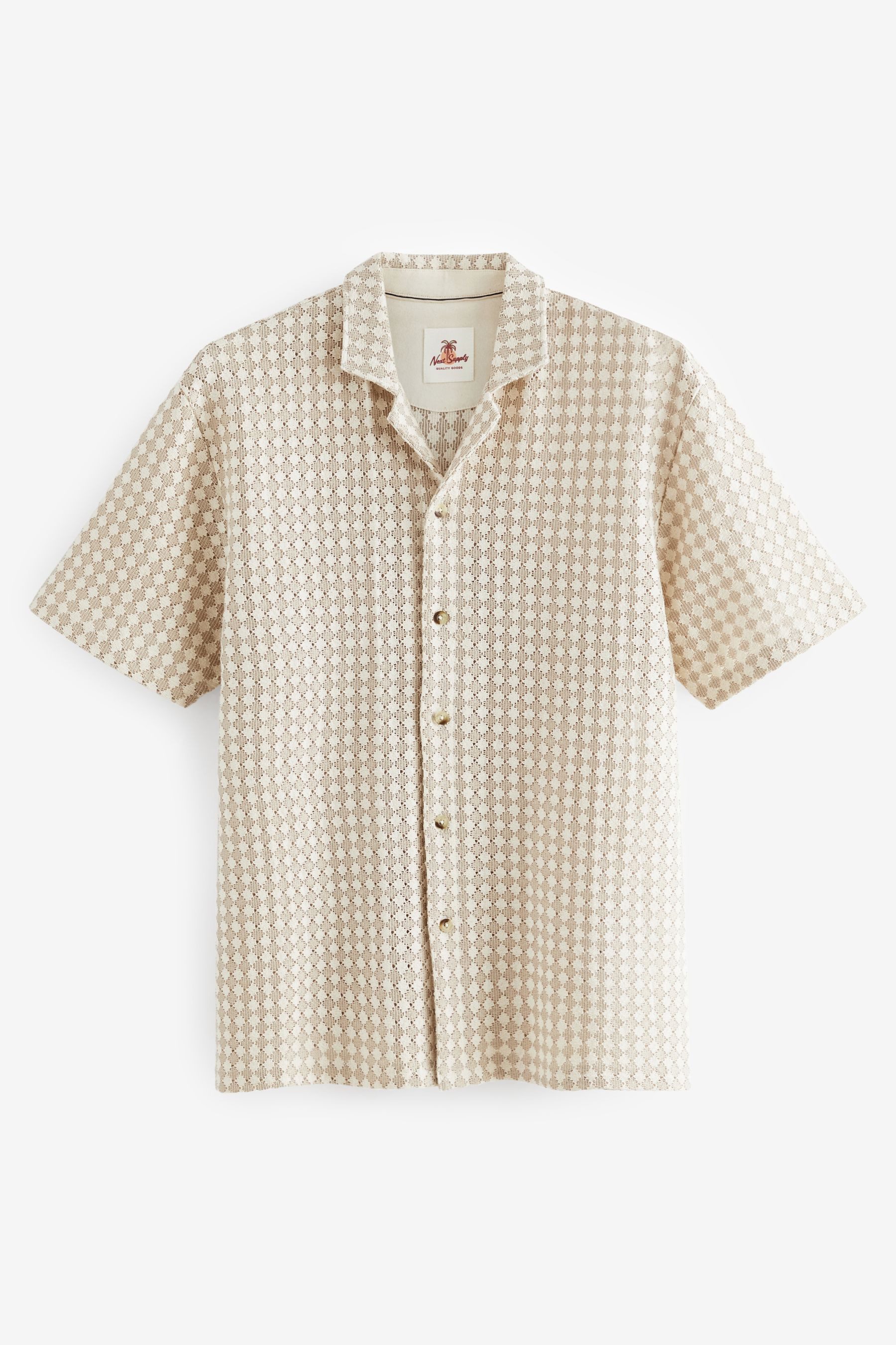 Next Kurzarmhemd Hemd aus strukturiertem Jersey günstig online kaufen