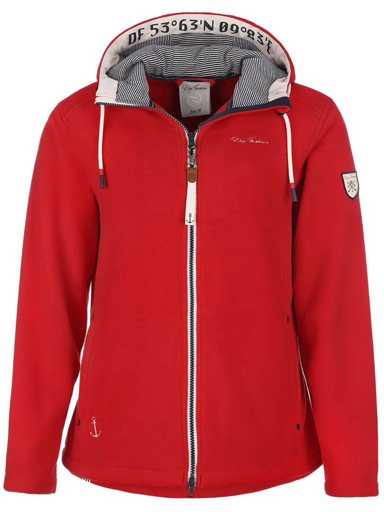 Dry Fashion Fleecejacke Damen Jacke Norden mit Kapuze - Windabweisend mit t günstig online kaufen