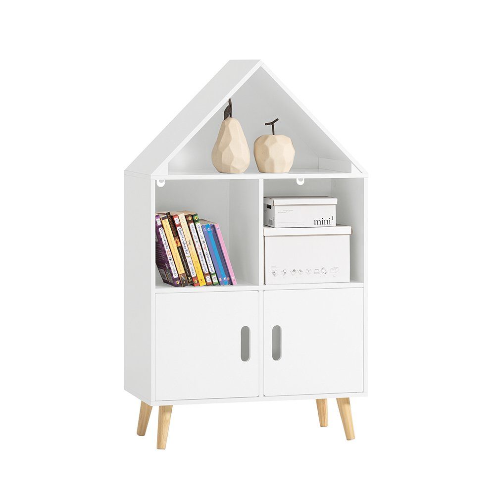 SoBuy Kinderregal KMB58, mit Haus-Design Bücherregal Aufbewahrungsregal Spielzeugregal | Regale