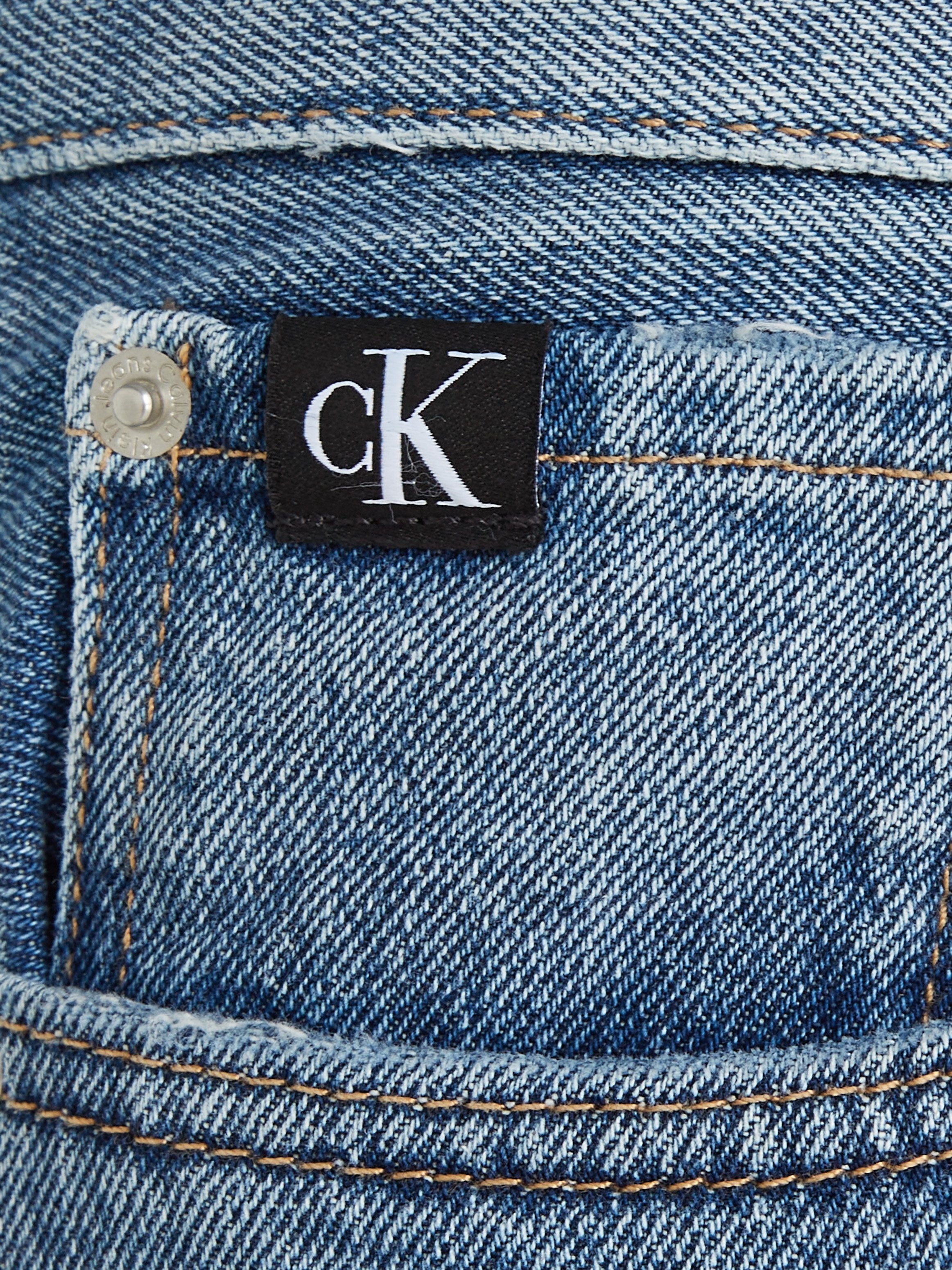 Logo-Badge Straight-Jeans Klein AUTHENTIC Jeans mit Denim_Medium32 Calvin STRAIGHT