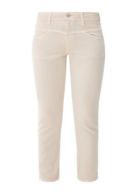 s.Oliver 7/8-Jeans Ankle-Jeans Betsy / Slim Fit / Mid Rise / Tapered Leg Leder-Patch