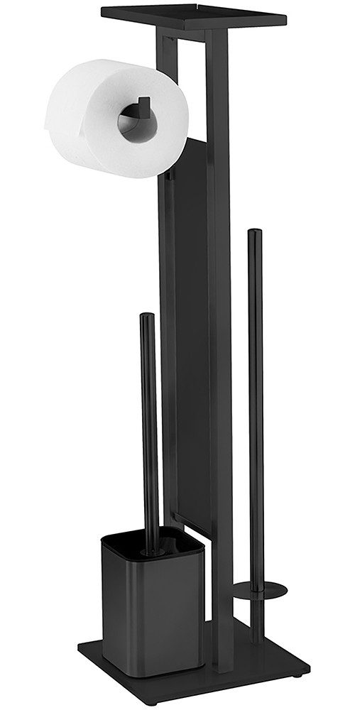 WENKO WC-Garnitur Modell Debar, Standgarnitur mit Ablage, Edelstahl, Bodenp günstig online kaufen