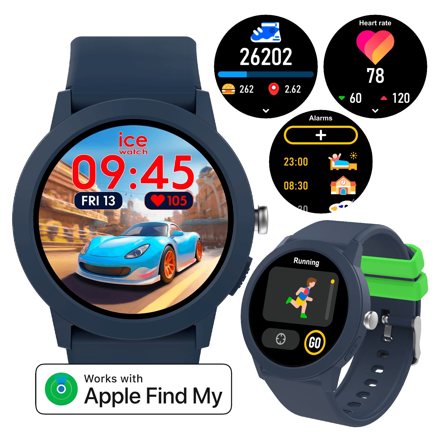 ice-watch Smartwatch, Armbanduhr, Kinderuhr, Silikonarmband, Bluetooth, digital