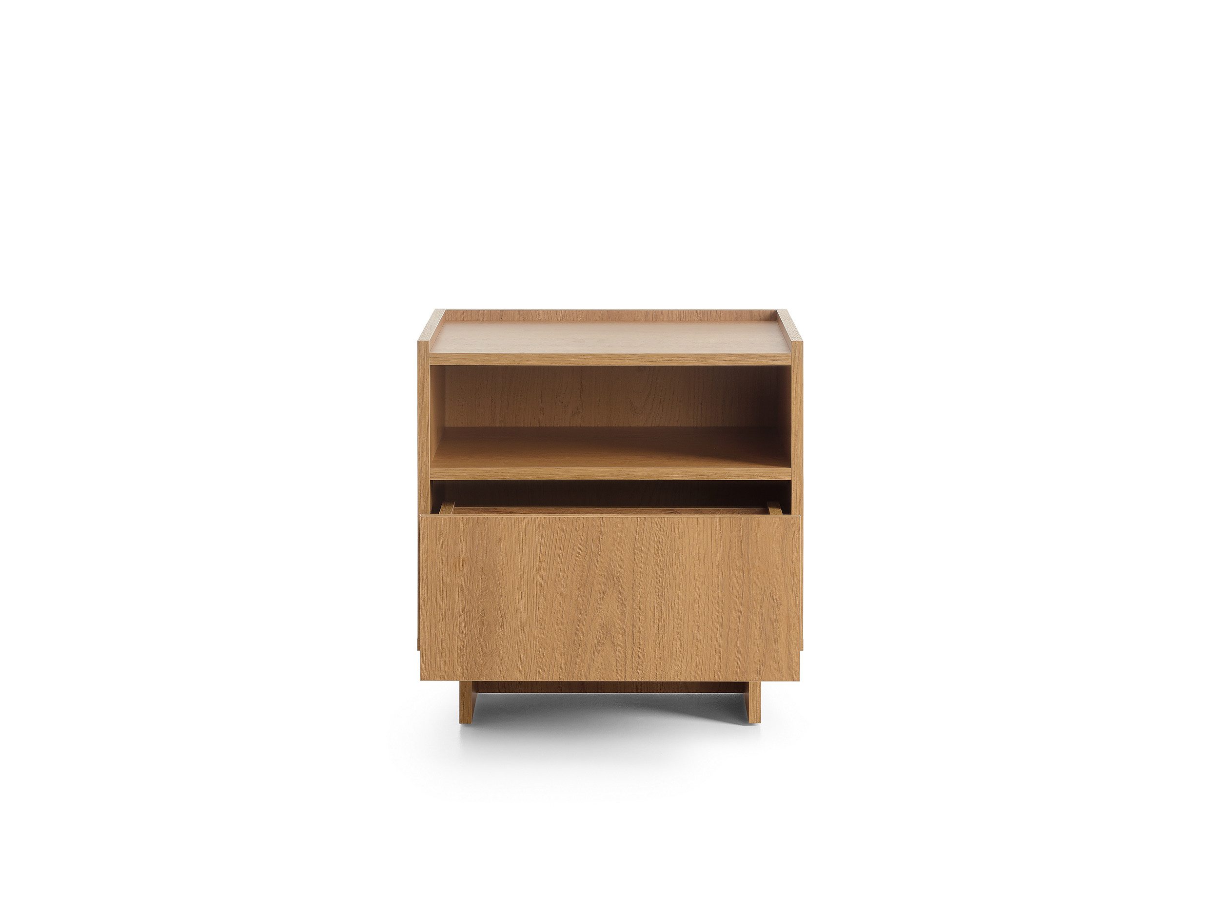 MOEBLO Nachttisch LILIE S50 (in Eiche Caramel – moderner, minimalistischer Nachtkommode mit Schublade, Push-to-Open und Japandi Design, Nachttisch Nachtkommode  – Bild 5 von 5