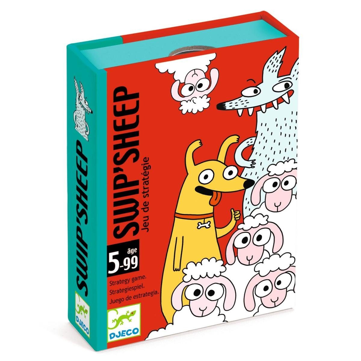 DJECO Spiel, Kartenspiel Swip'Sheep Strategiespiel für Kinder ab 5 Jahre