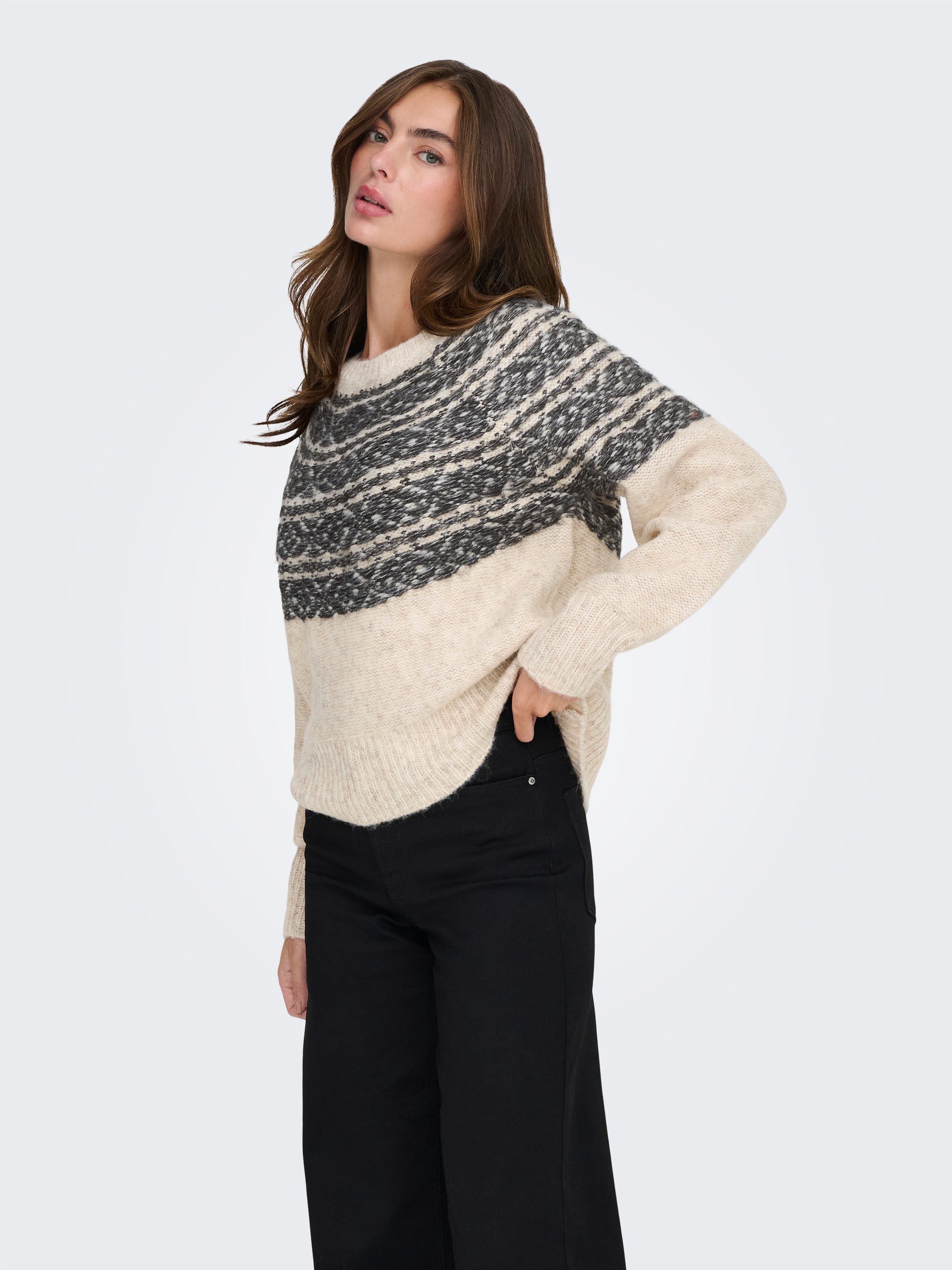 ONLY Strickpullover ONLSIDONA LIFE LS JQ O-NECK KNT günstig online kaufen