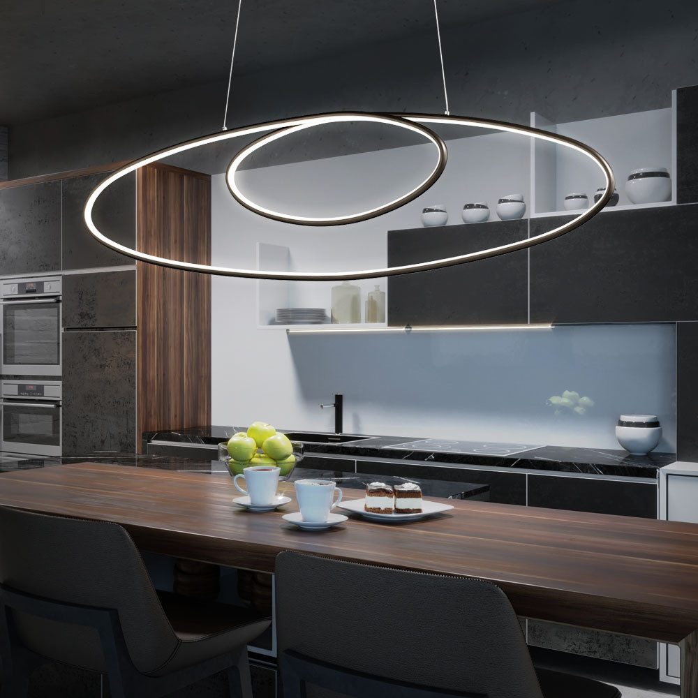 TRIO Leuchten Pendelleuchte, LED-Leuchtmittel fest verbaut, Warmweiß, LED Pendelleuchte dimmbar höhenverstellbar Leuchte