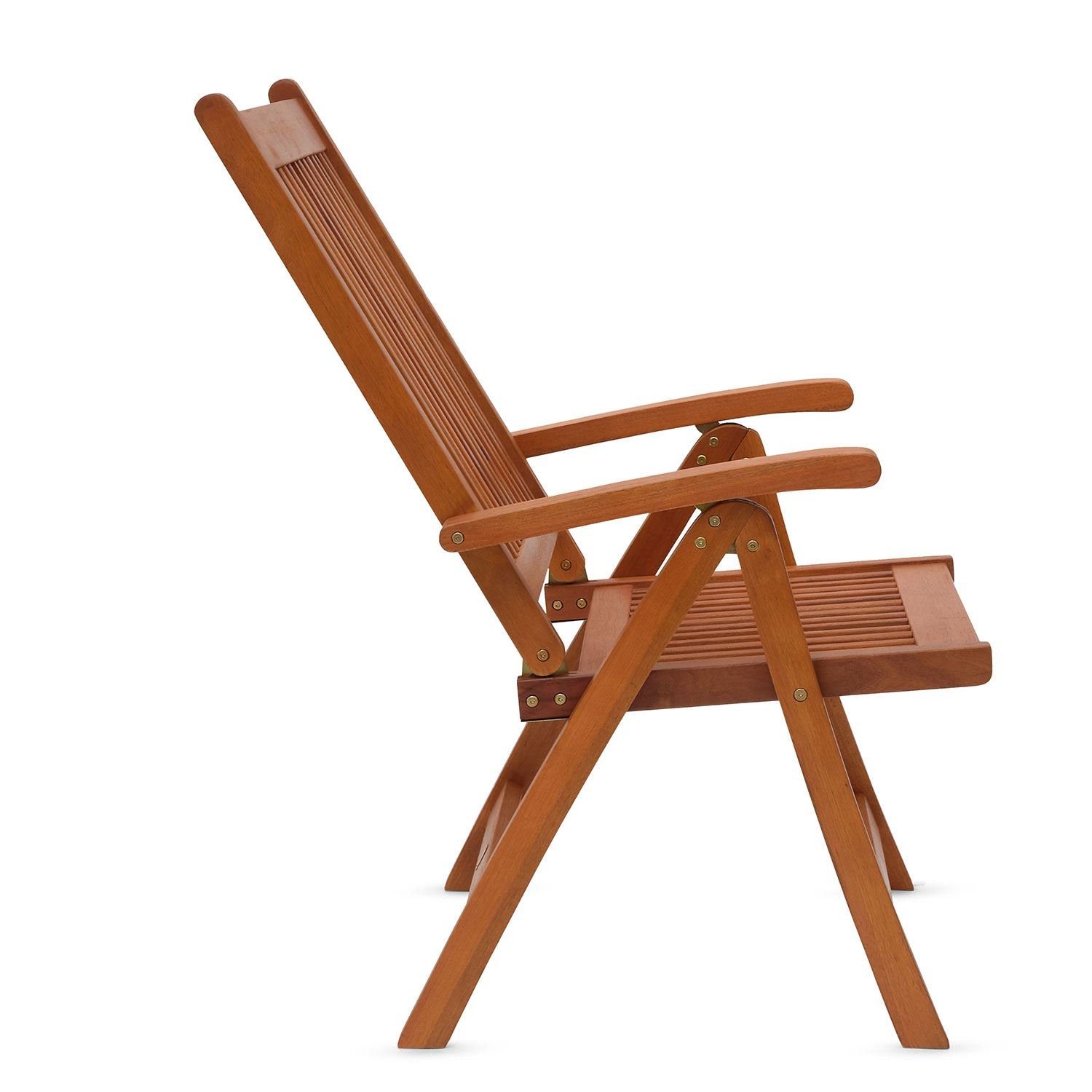 Terra Home Gartenstuhl Holz Holstein klappbar, Eukalyptus Holz, FSC