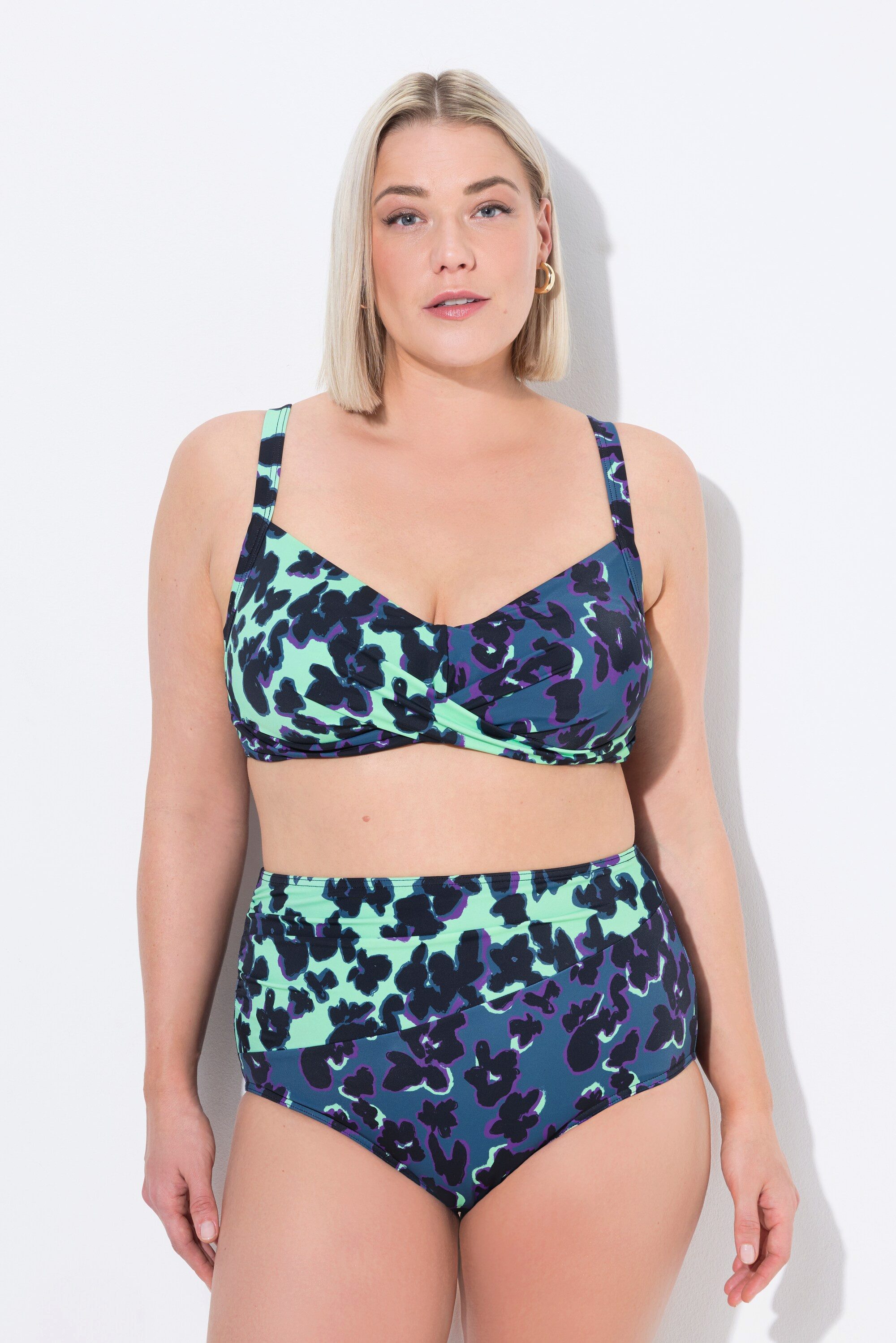 Ulla Popken Bügel-BH Bikini Fleckenmuster Softcups günstig online kaufen