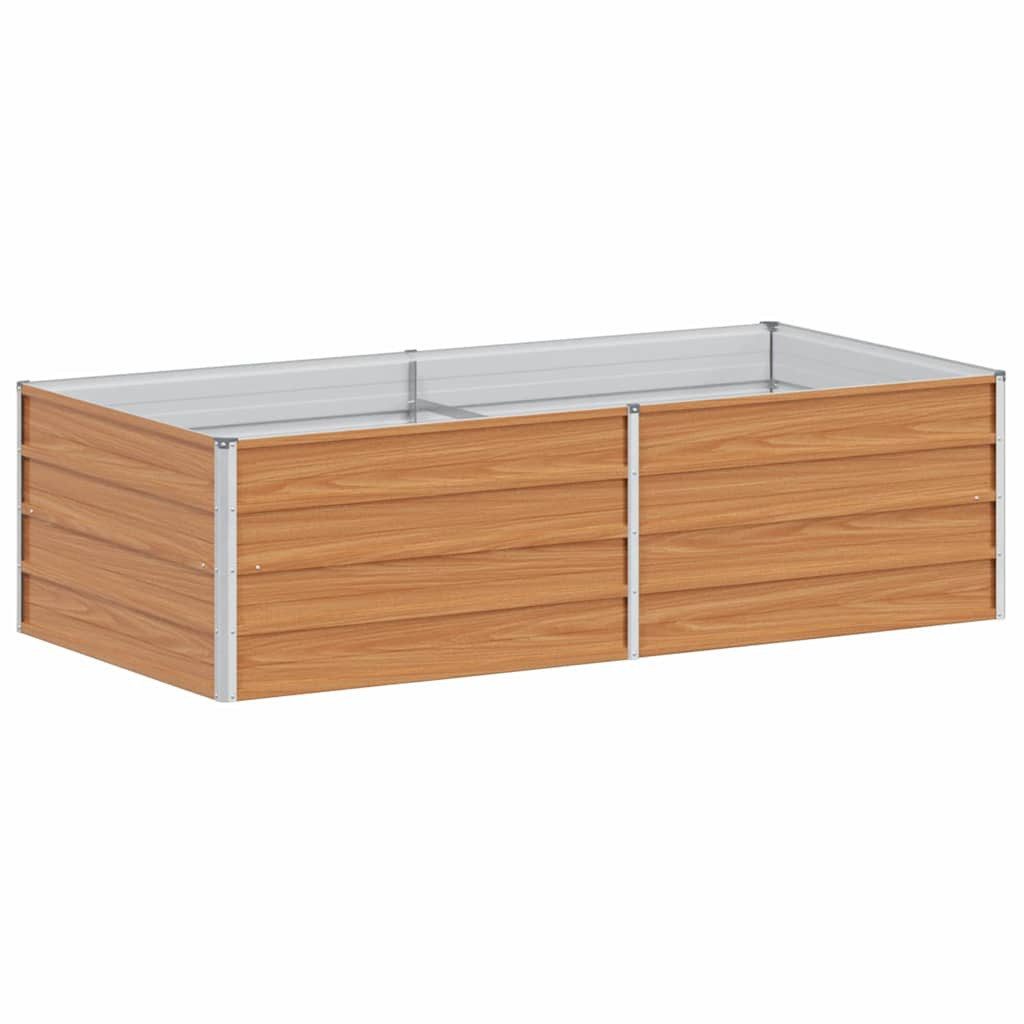 vidaXL Hochbeet Hochbeet Hellbraun 160 x 80 x 45 cm Verzinkter Stahl (1 St)