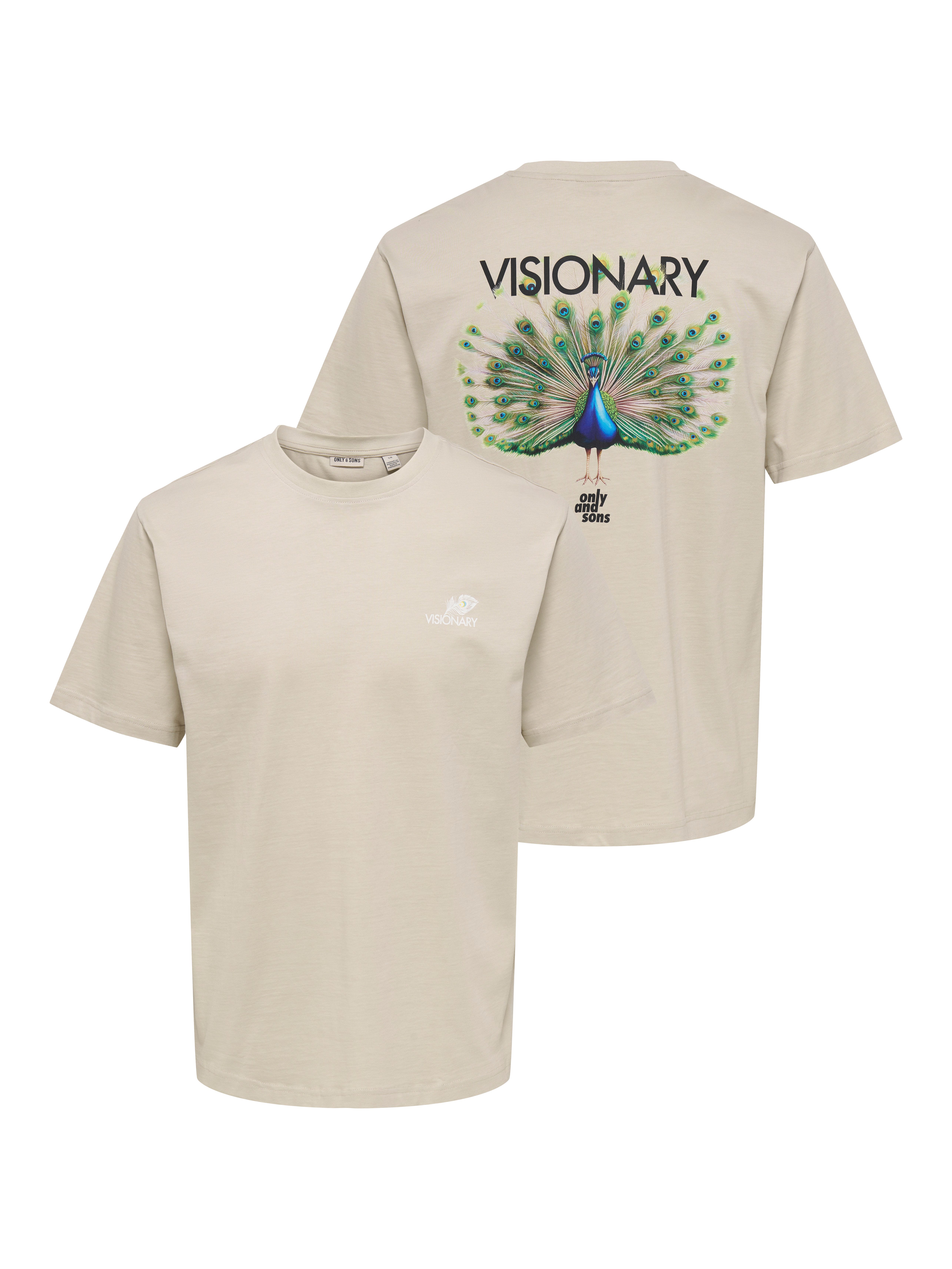 ONLY & SONS T-Shirt ONSFRED LIFE RLX SS PRINT TEE NOOS Baumwolle, relaxed f günstig online kaufen