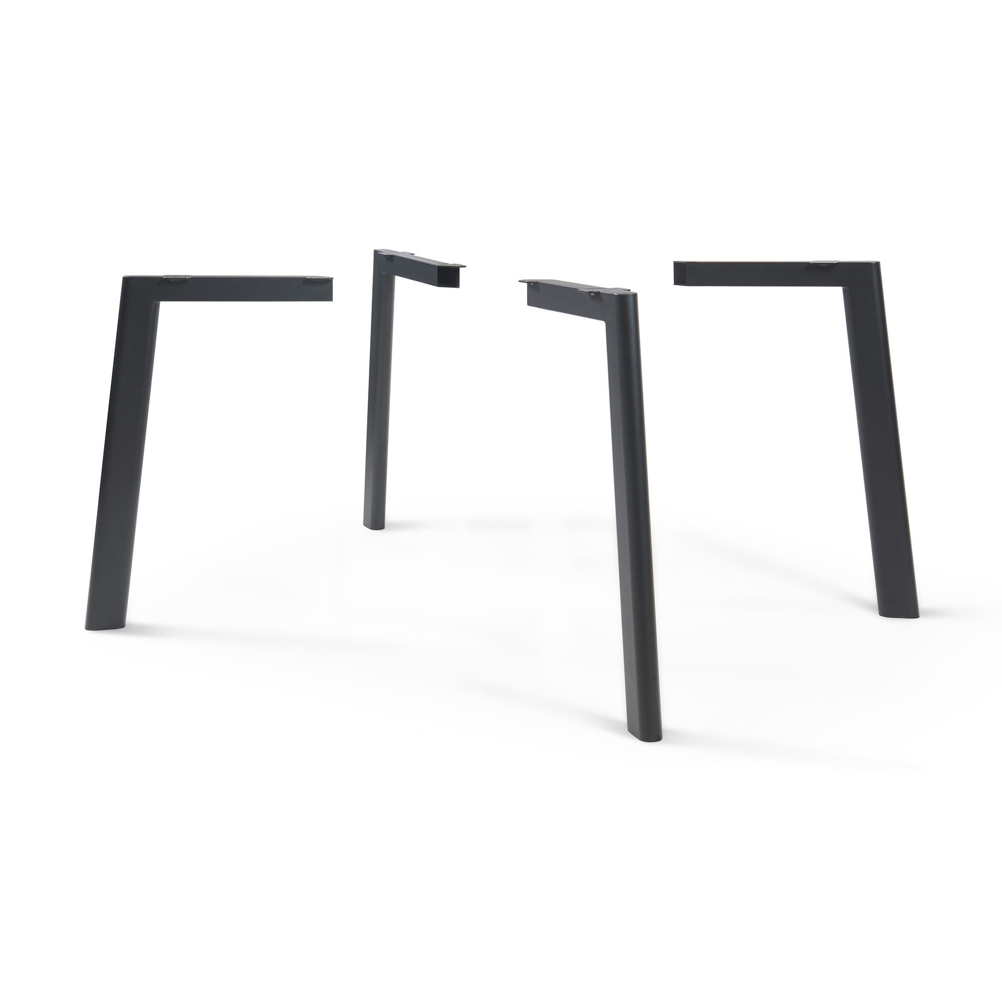 en.casa Tischbein, »Hostang« Stahl 50 x 8 x 71 cm Schwarz