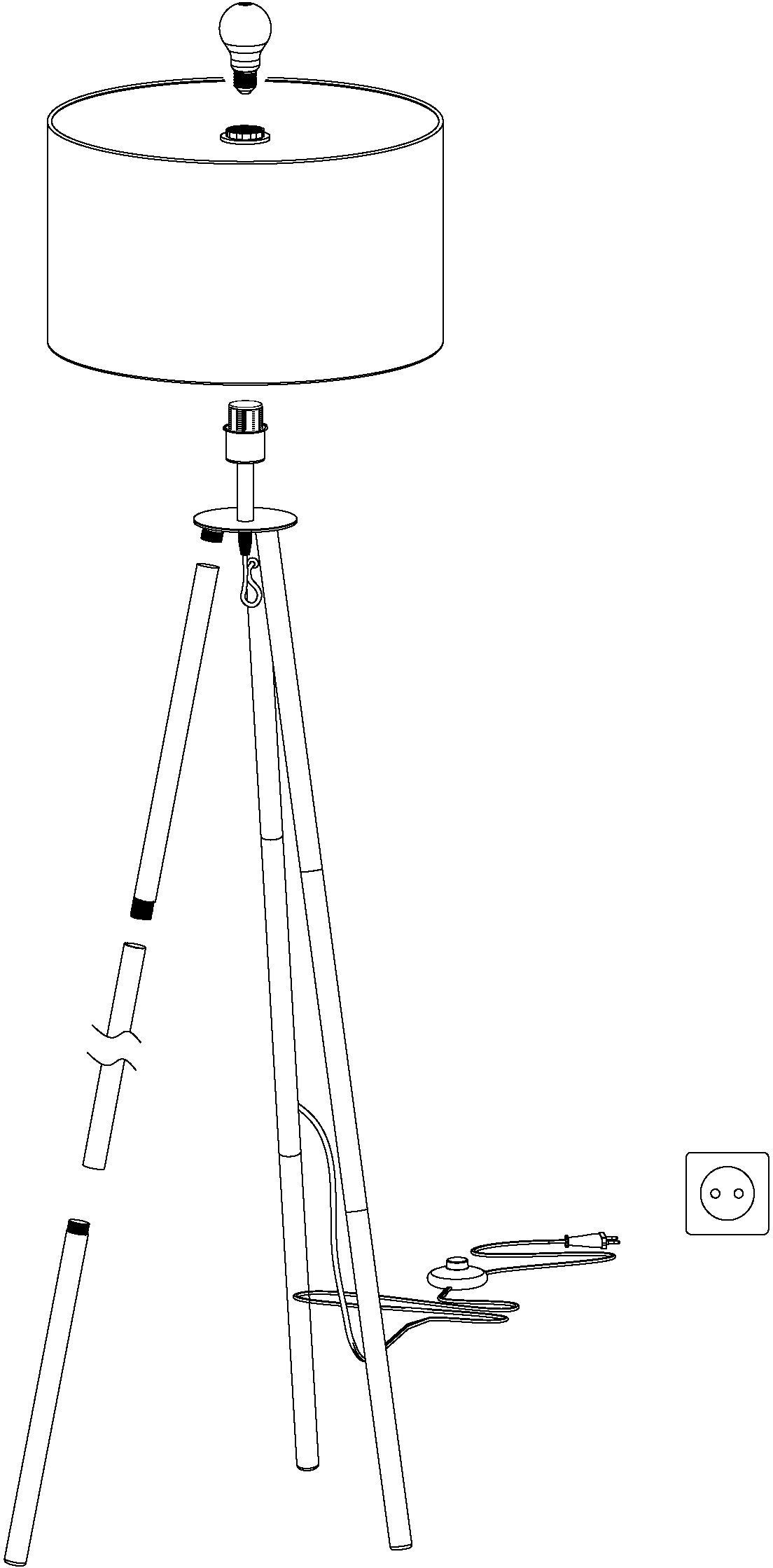 Leuchtmittel BIDFORD, EGLO ohne Stehlampe