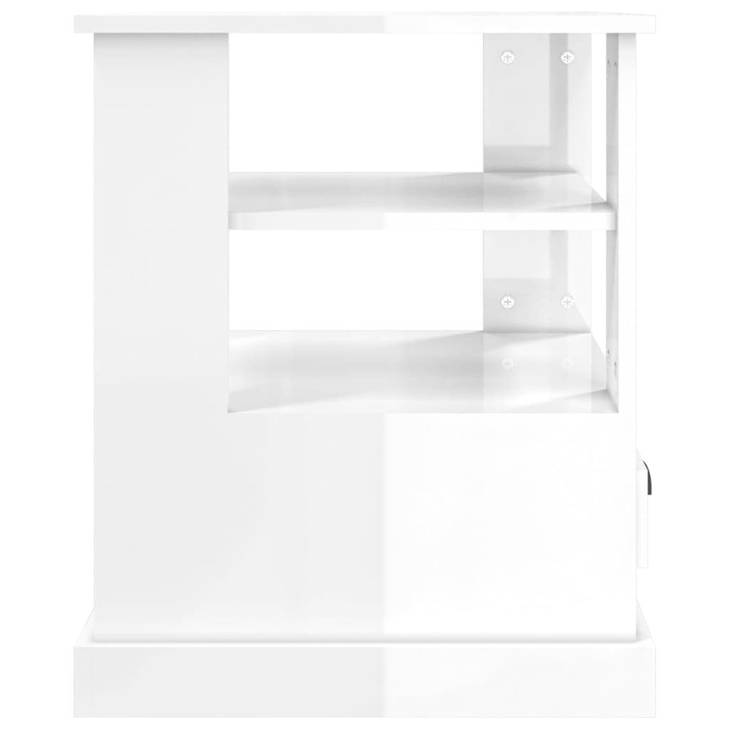 Beistelltisch furnicato (1-St) Holzwerkstoff cm Hochglanz-Weiß 50x50x60