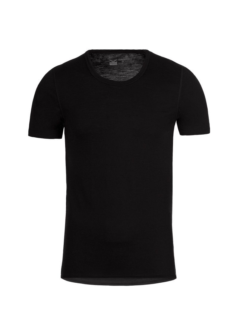Trigema aus Merinowolle schwarz TRIGEMA T-Shirt Kurzarmshirt