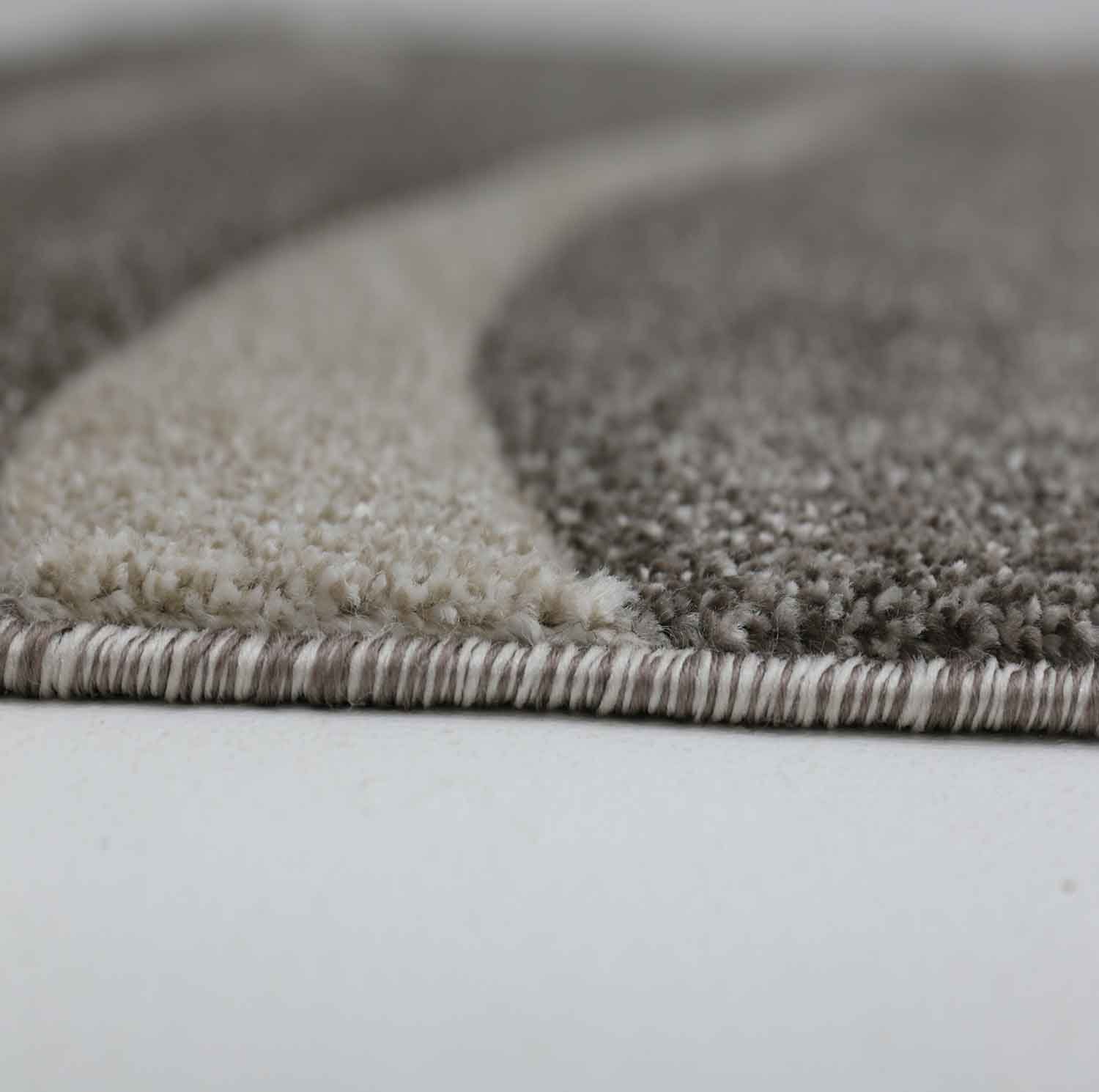 Vimoda Teppich Wohnzimmer hochwertiger Modern Wellenmuster, Rechteckig, Höh günstig online kaufen