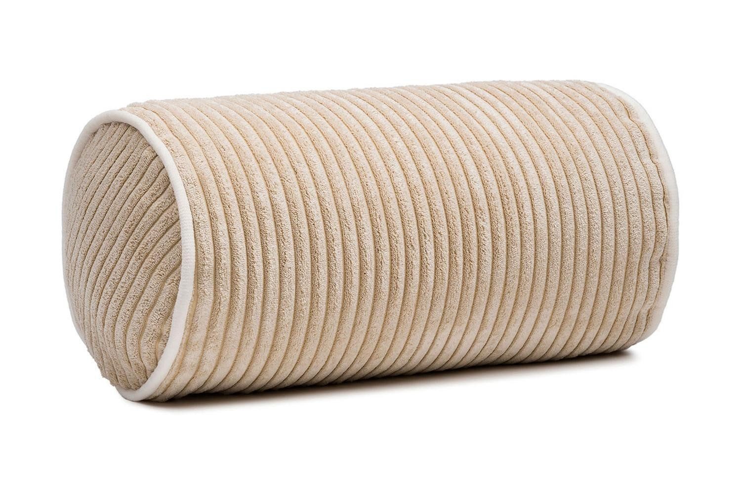 Gözze Nackenrolle ANAFI, Ø 20 x L 40 cm, Crem, Polyester, Cordoptik, 1-tlg. günstig online kaufen