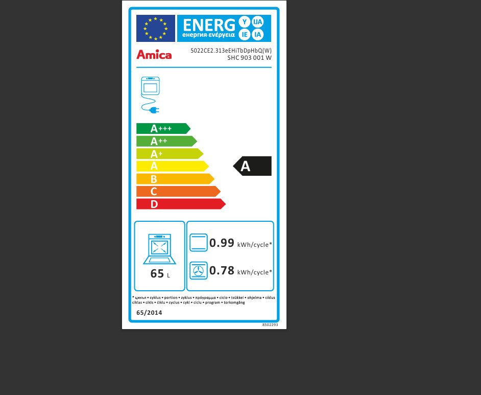 Elektro-Standherd Amica SHC 903 001 W Standherd mit Glaskeramik-Kochfeld