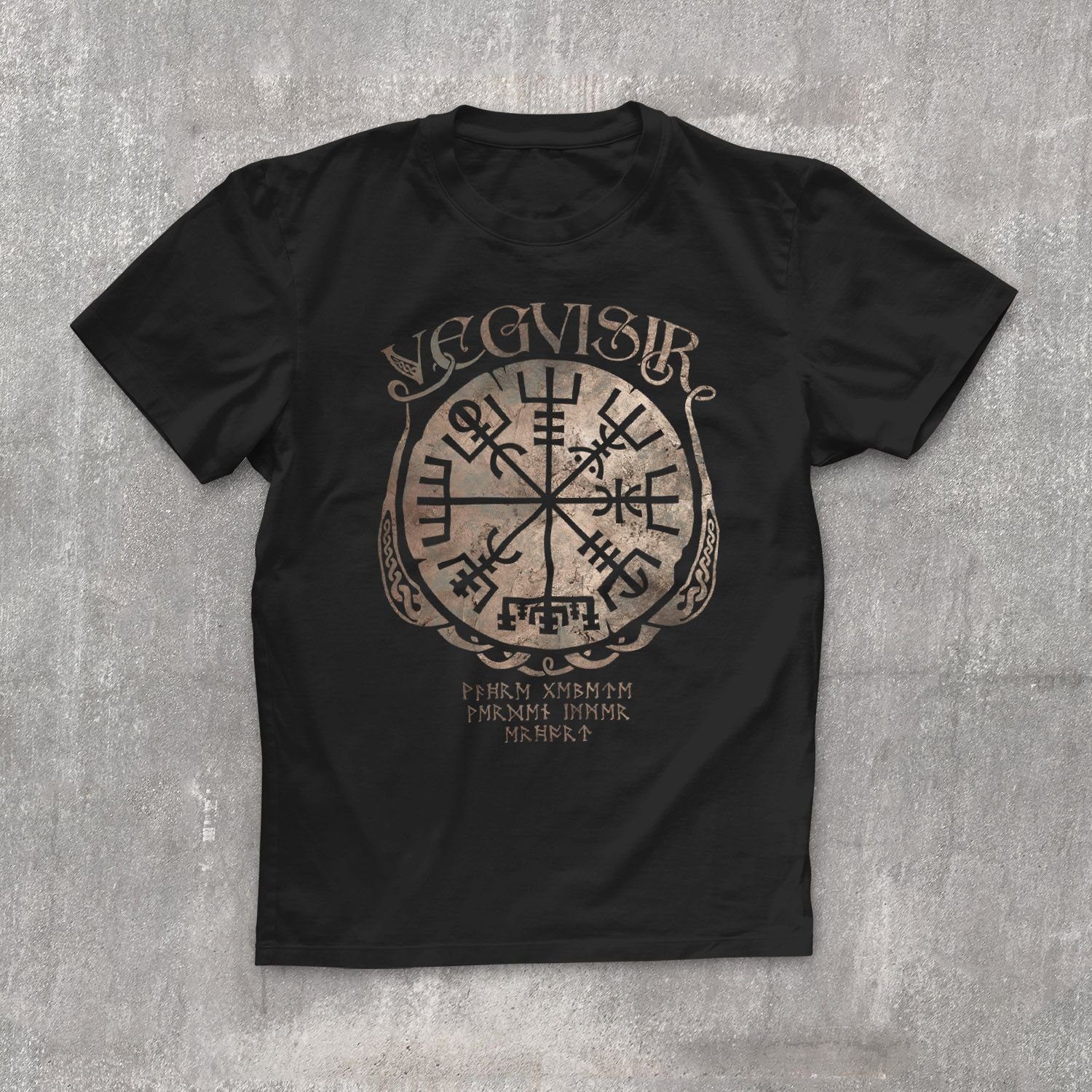 Neverless Print-Shirt Herren T-Shirt Vegvisir Runenkompass nordischer Kompa günstig online kaufen