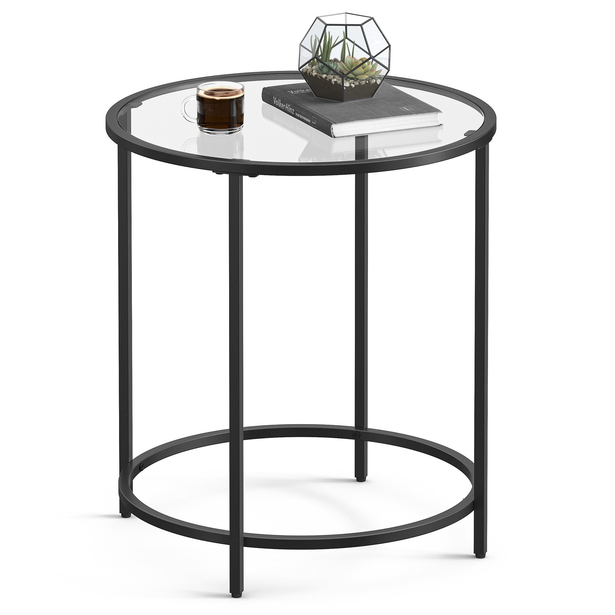 VASAGLE Beistelltisch, kleiner Glastisch, robustes Hartglas, günstig online kaufen