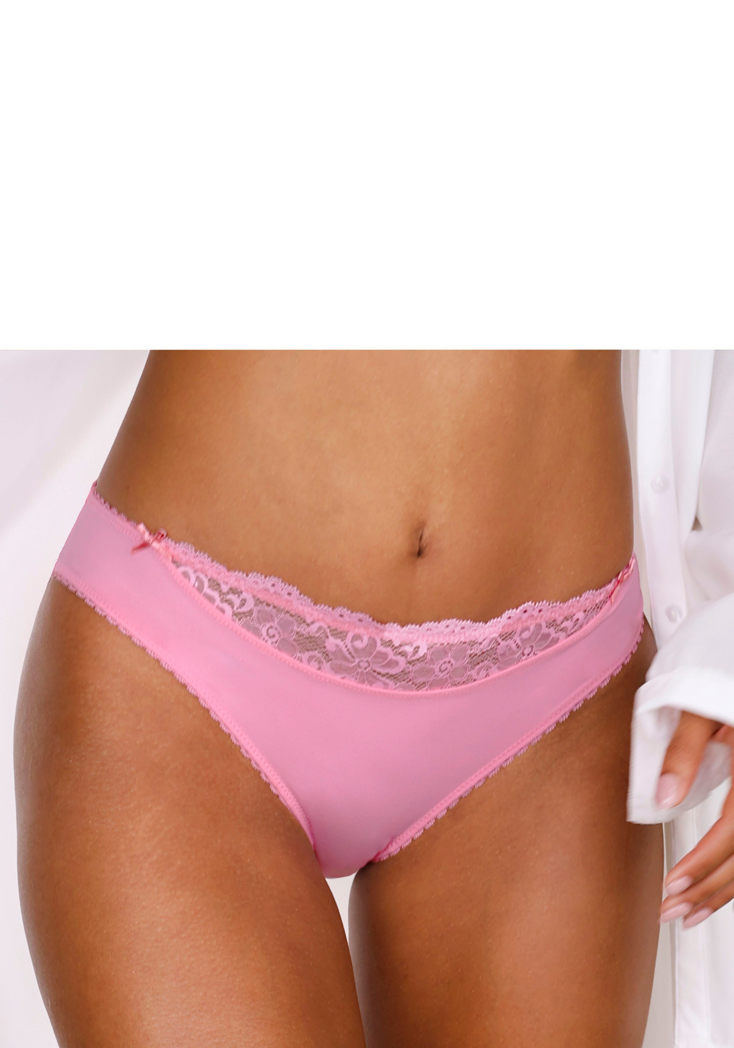 Nuance by Lascana Slip mit Spitzeneinsatz vorne (Packung, 2 Stück) als Dessous-Set kombinierbar, Dessous – Bild 4 von 5