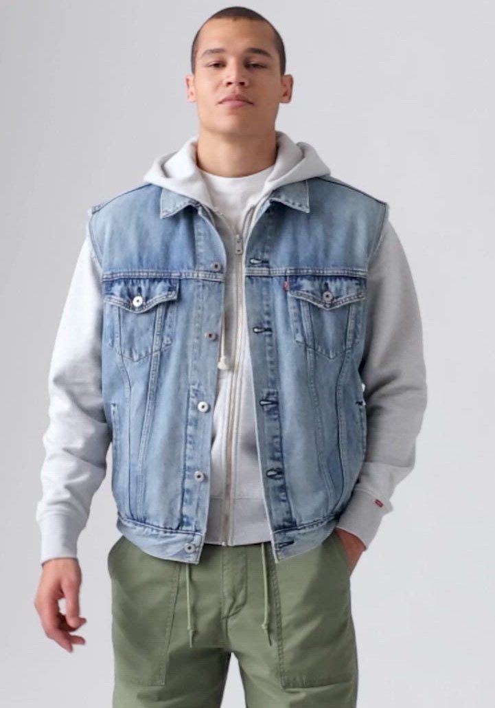Levi's® Jeansweste RELAXED TRUCKER VEST MED INDIGO - WORN IN