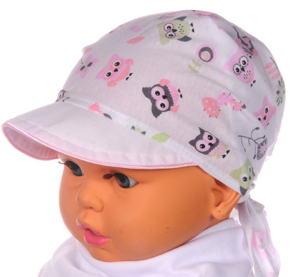 La Bortini Kopftuch Kopftuch für Baby und Kinder zum Binden Bandana Tuch  mit Schirm Schirmmütze Kopfbedeckung