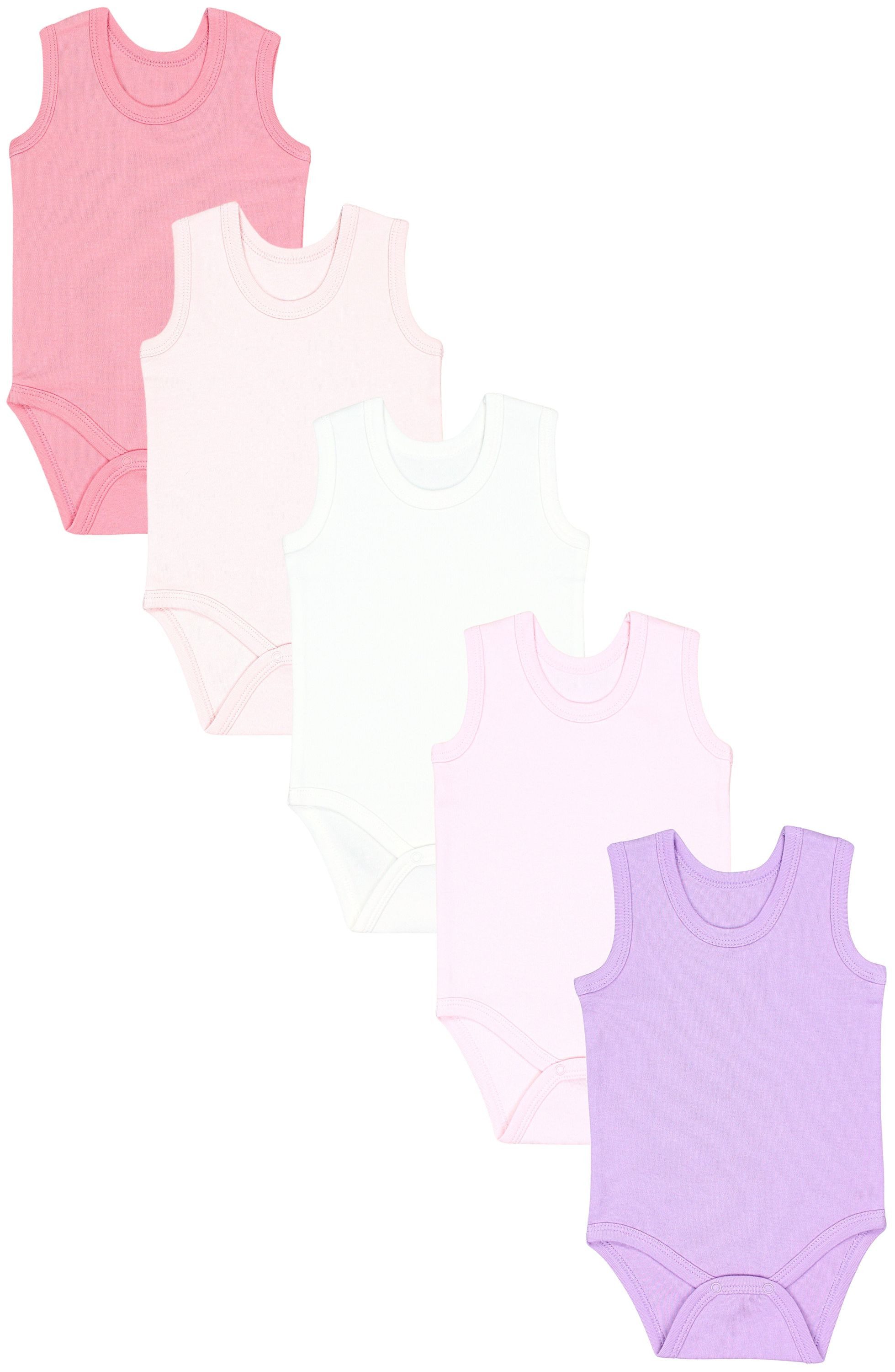 TupTam Kurzarmbody TupTam Baby Mädchen Achselbody in Unifarben 5er Pack