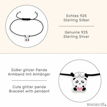 Monkimau Silberarmband Armband Damen mit Panda Anhänger Silber Schmuck (Packung)