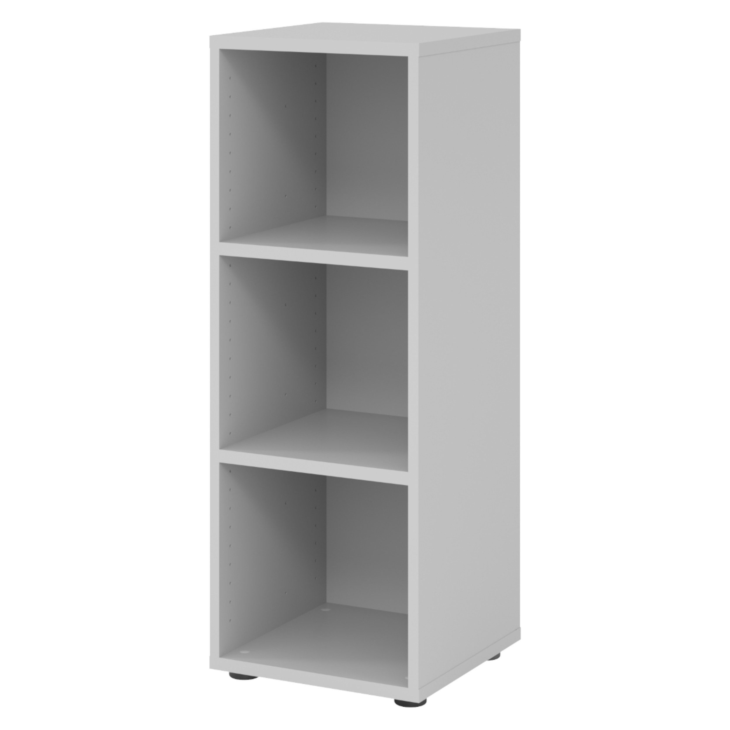 bümö Aktenregal smart Regal, Büroregal - 3 Ordnerhöhen, Dekor: Grau