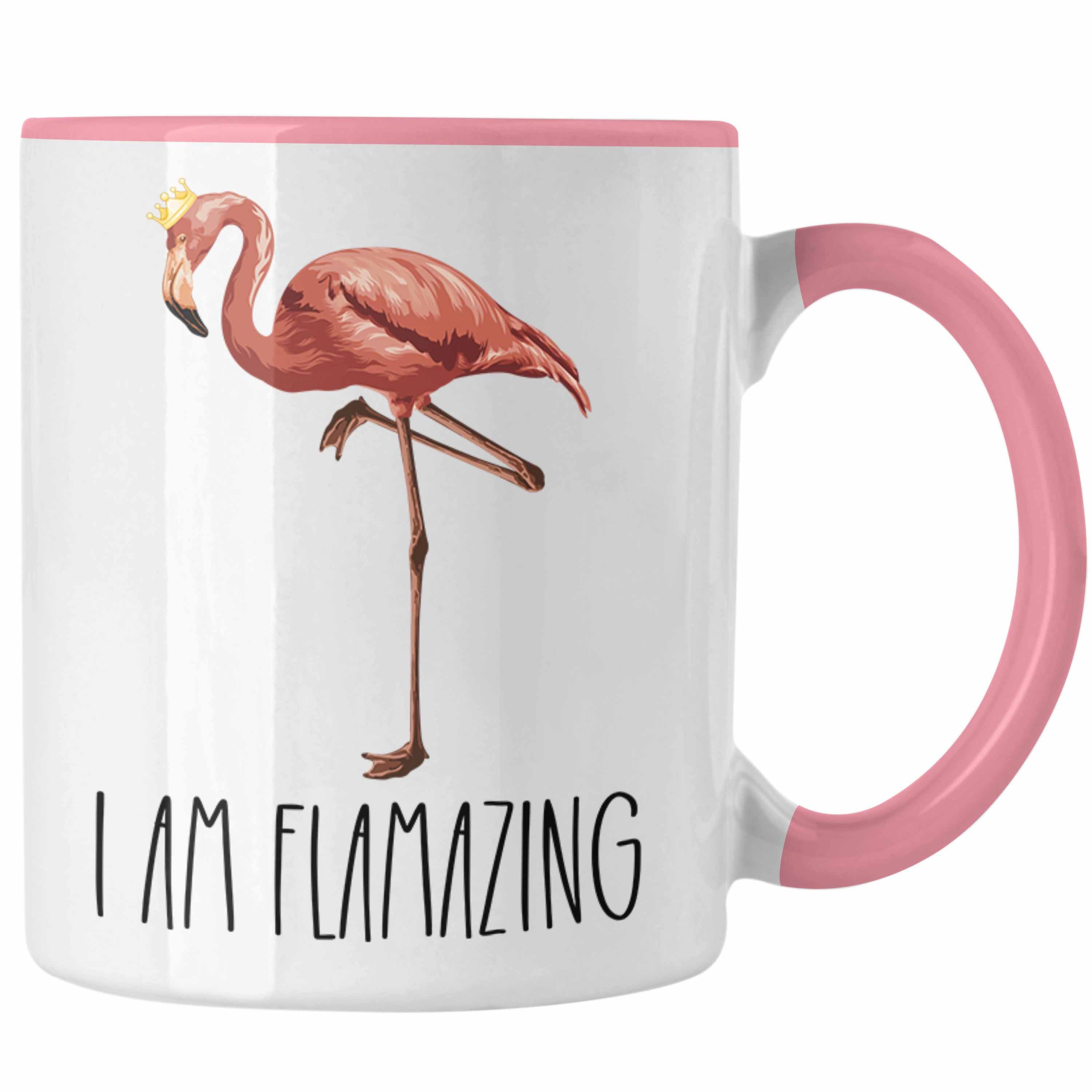 Trendation Tasse Flamingo Tasse Geschenk Flamazing Geschenkidee Tiere Frauen Lustiger S, Keramik