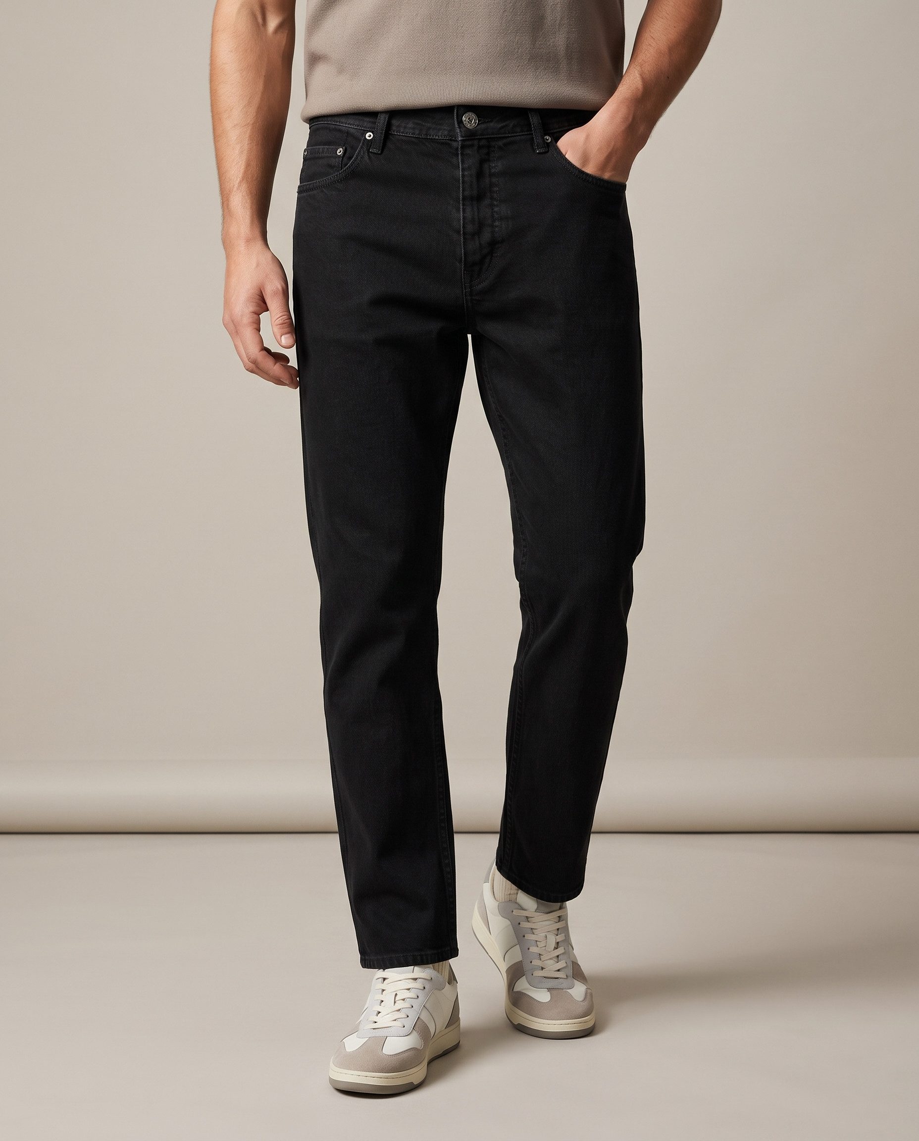 Rock Creek Regular-fit-Jeans Herren Jeans Stonewashed Schwarz RC-2459