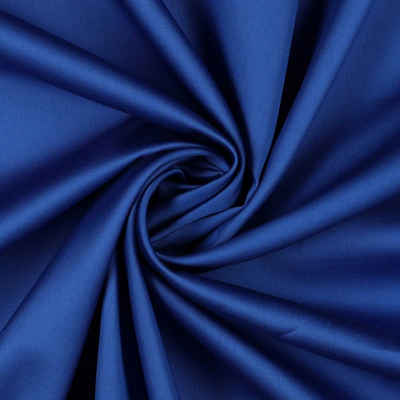 maDDma Stoff 0,5m Baumwoll-Satin Baumwollstoff unifarben, königsblau
