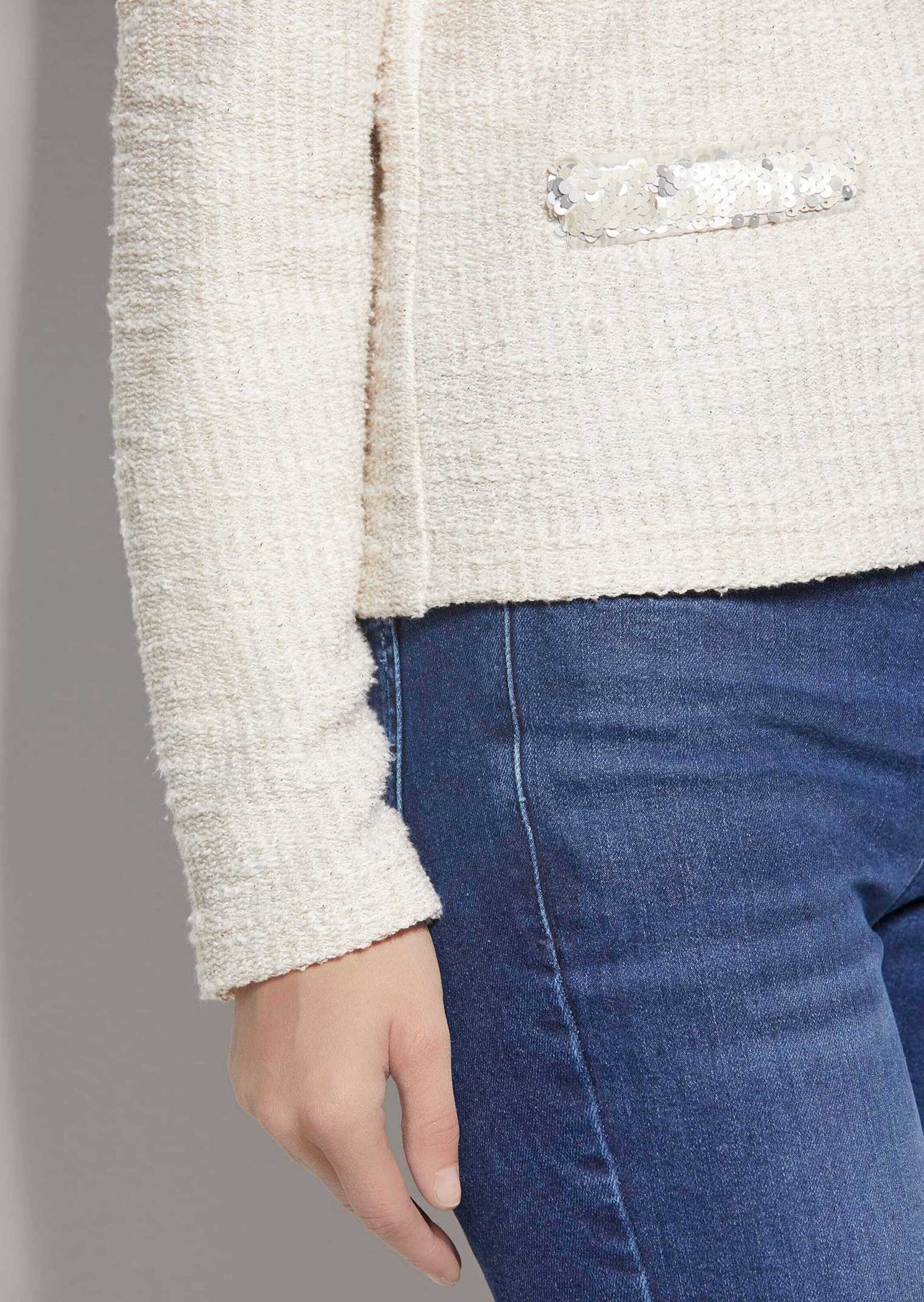 MADELEINE Kurzjacke Kurze Sweat-Jacke mit Pailletten