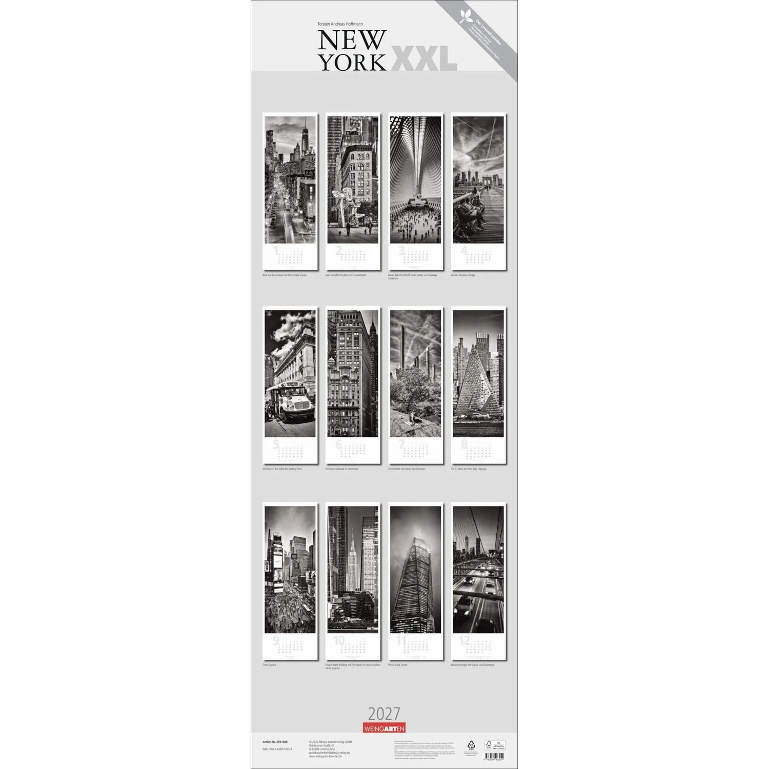 Wandkalender New York XXL Kalender 2027 – Bild 2 von 5
