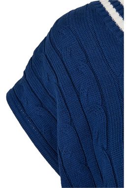 URBAN CLASSICS Rundhalspullover Urban Classics Damen Ladies Cropped Knit College Slipover (1-tlg)