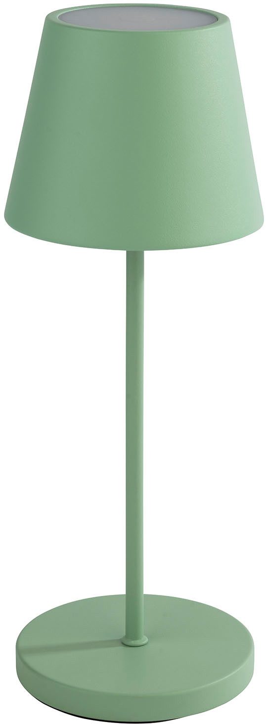 APS LED Tischleuchte "MERLE" Kabellose USB-C Tischleuchte, CCT - über Fernbedienung, USB-Ladefunktion, LED fest integriert, warmweiß - kaltweiß, Spritzwasssergeschützt IP 54, inkl. Dockinstation und Fernbedienung