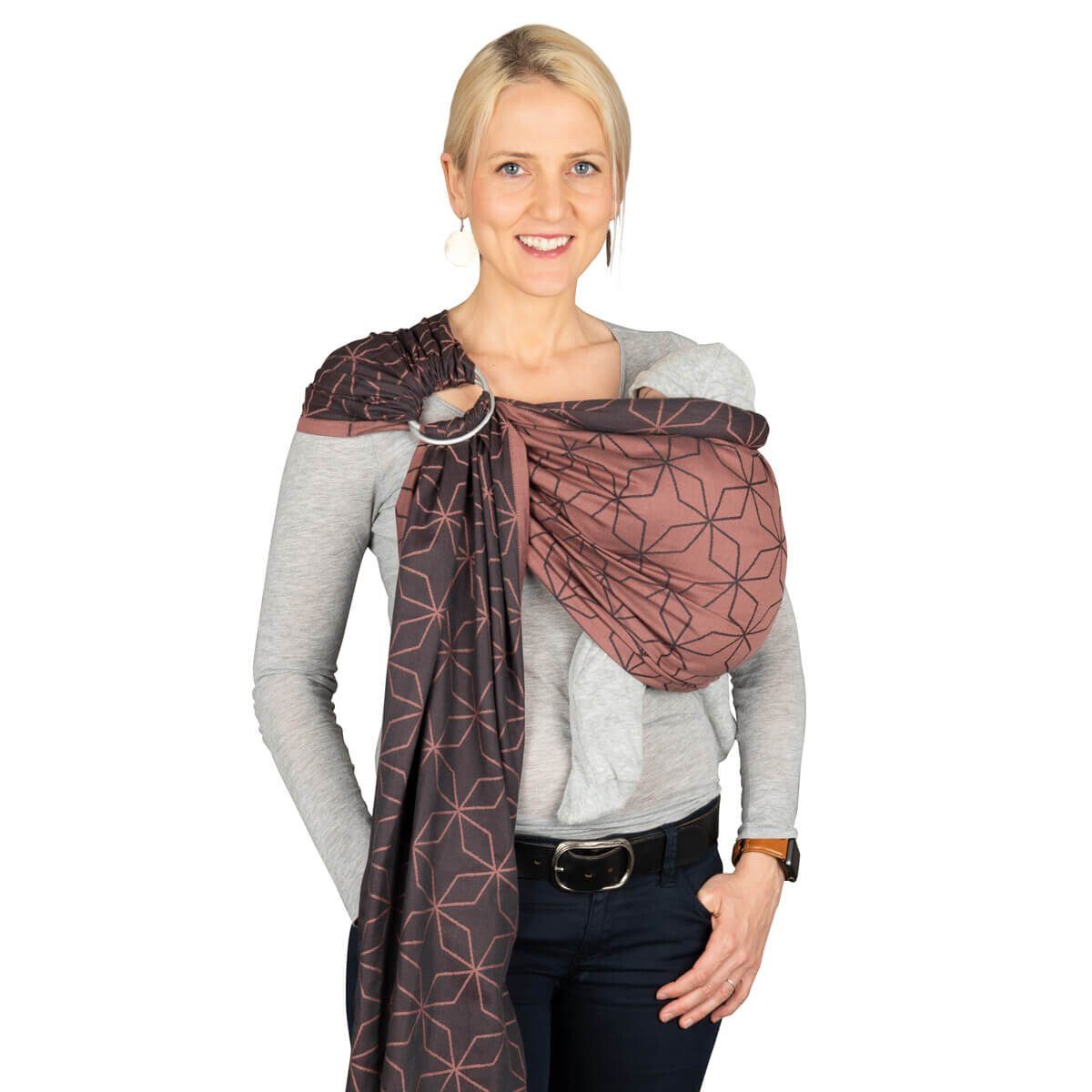 Hoppediz Tragetuch Ring-Sling kbA, aus 100% Bio-Baumwolle