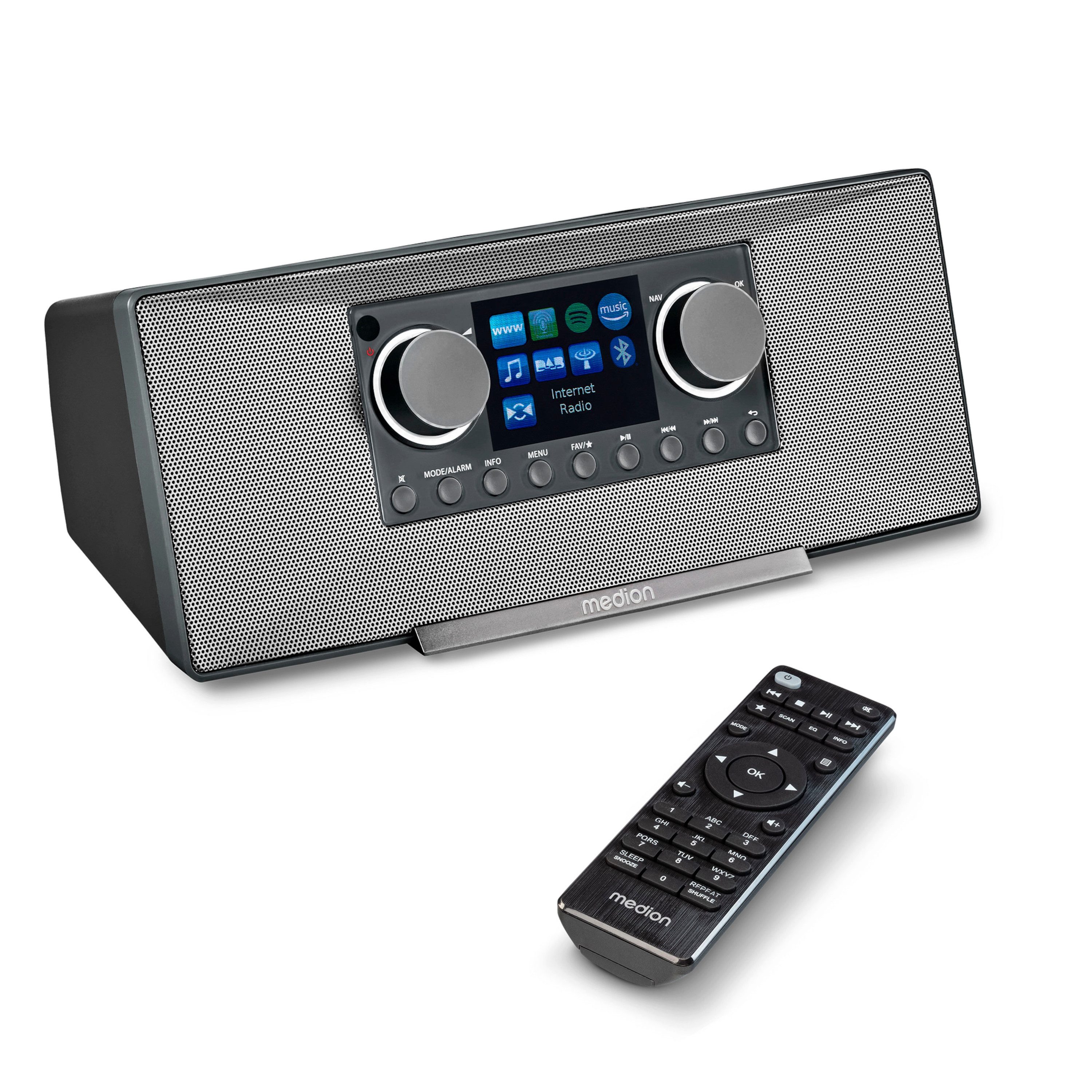 Medion® Stereo Internet Radio MEDION® P85333 (MD89289) Radio (Amazon Music, Spotify, WiFi, MW/UKW, DAB+, 6 W, DAB+, 7,1 cm (2,8) …