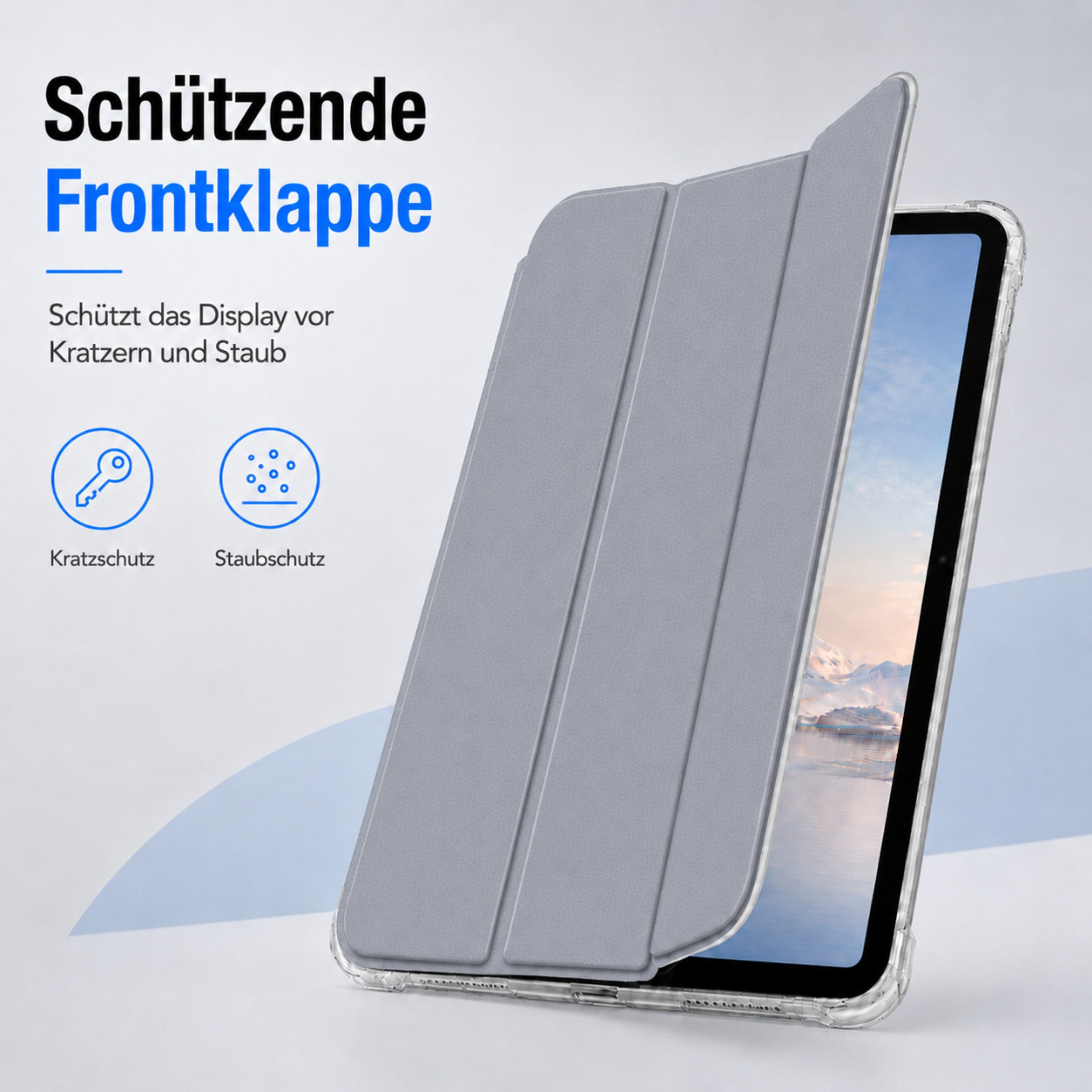 PlugUp Tablet-Hülle iPad Pro 13 Zoll (M4/M5) 2024/2025 mit Stifthalter - Mit Stifthalter 13 Zoll, iPad Pro Hülle mit Stifthalter, dünn & transparente Rückseite – Bild 4 von 5