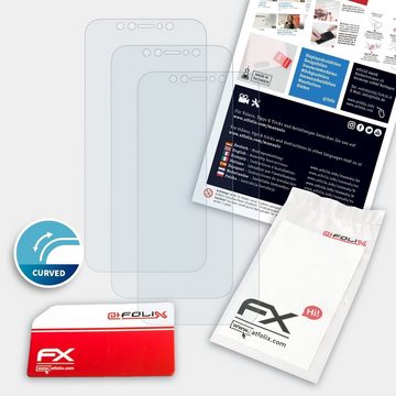 atFoliX Schutzfolie Displayschutzfolie für Apple iPhone XS Front cover, (3 Folien), Ultraklar und flexibel