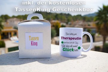 TASSENKING Tasse, Eine gute Therapeutin... - Tasse - Kaffeebecher - Geschenk