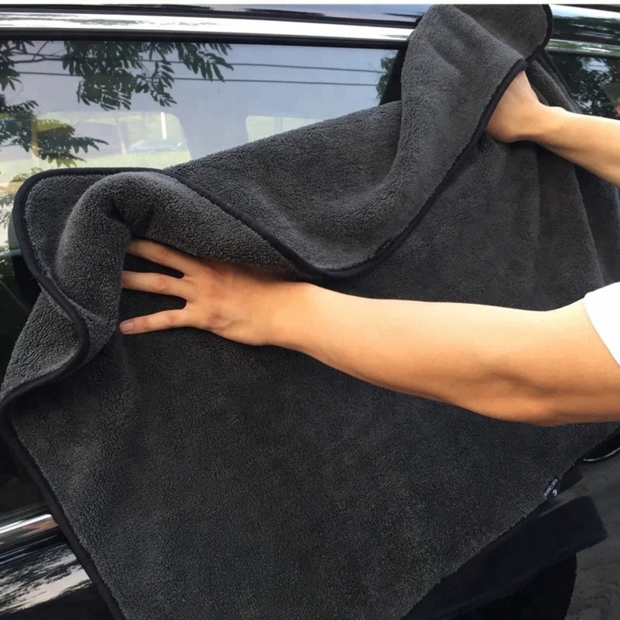 HS.SUPPLY Premium Autopflege Tuch 1200gsm, Autopflege Mikrofaser Mikrofasertuch (40, Extrem flauschig mit extremer Saugkraft, schonende Pflege für Ihr Auto) – Bild 5 von 5